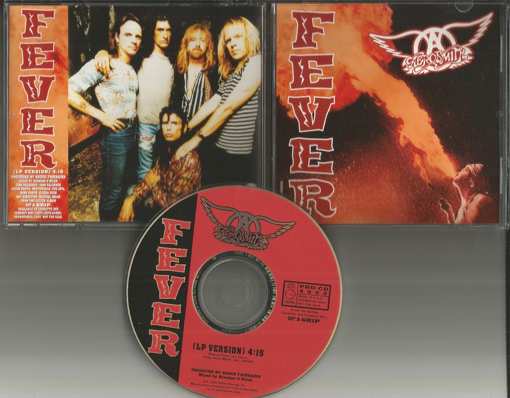AEROSMITH Fever ULTRA RARE PROMO Radio DJ CD Single MINT 1993 USA procd4552