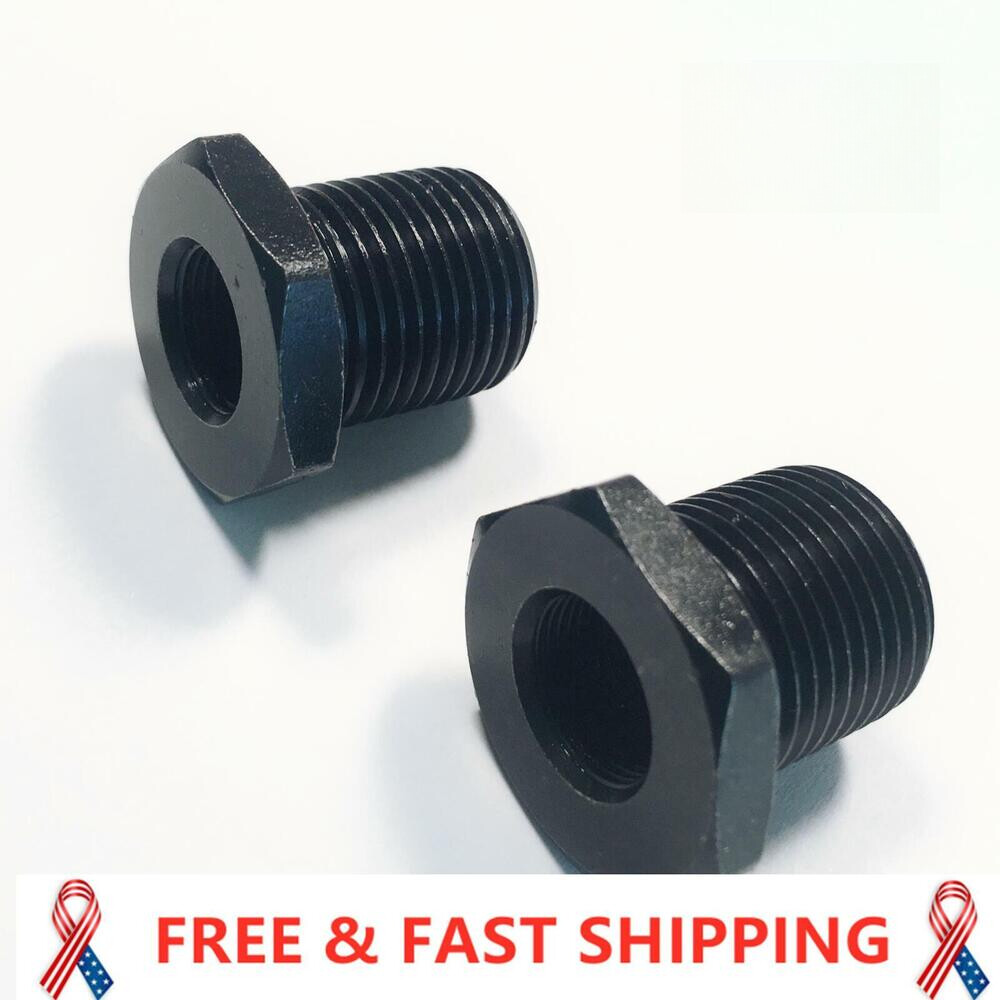 2 Pack Steel 1/2x28 to 3/4x16 Premium Thread Adapter