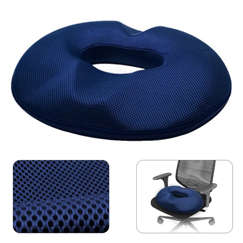 Donut Memory Foam Chair Cushion Pillow with Cover Tailbone Coccyx Pain Relief