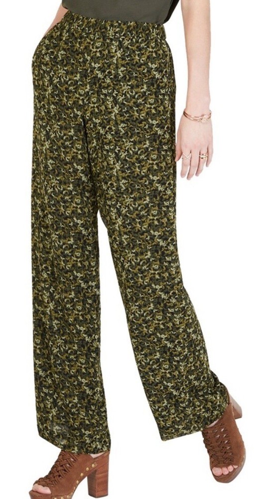 Michael Kors Womens Camo Butterflies Casual Trouser Pants Size XL