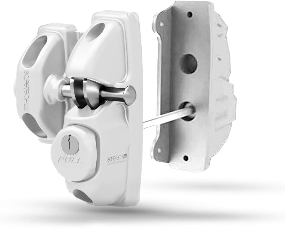 ViperX2 UV-Resistant Gate Latch with Independent Hooks - Heavy Duty White