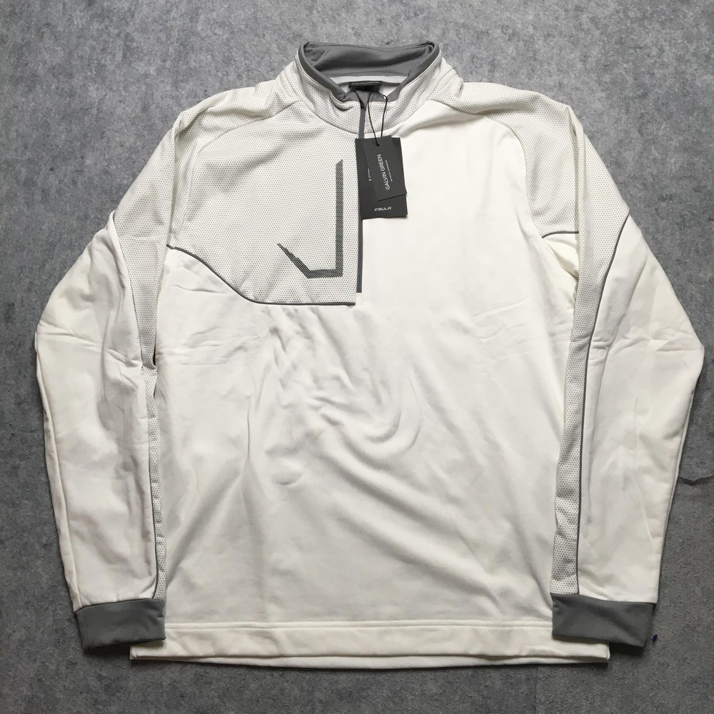Galvin Green Pullover Mens 2XL White Insula Daxton 1/4 Zip Thermal Golf Top