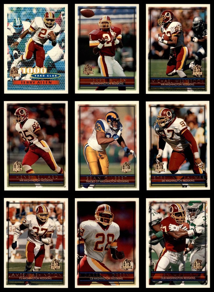 1996 Topps Redskins Almost Complete Team Set 8 - NM/MT 7127952 (15 / 16 cards)