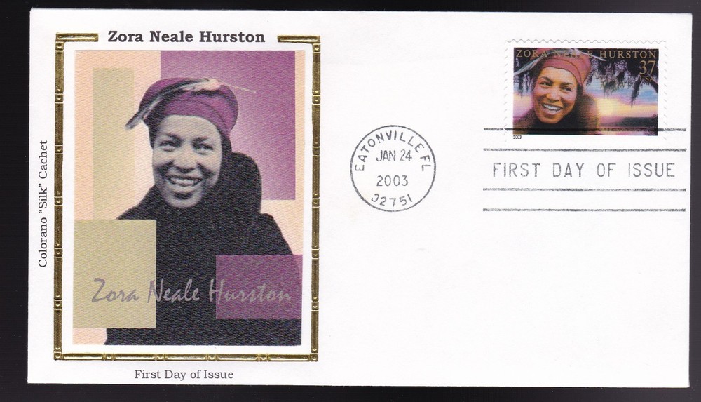 Zora Neale Hurston #3748 Us First Day Cover 2003, Colorano Silk Cachet Fdc