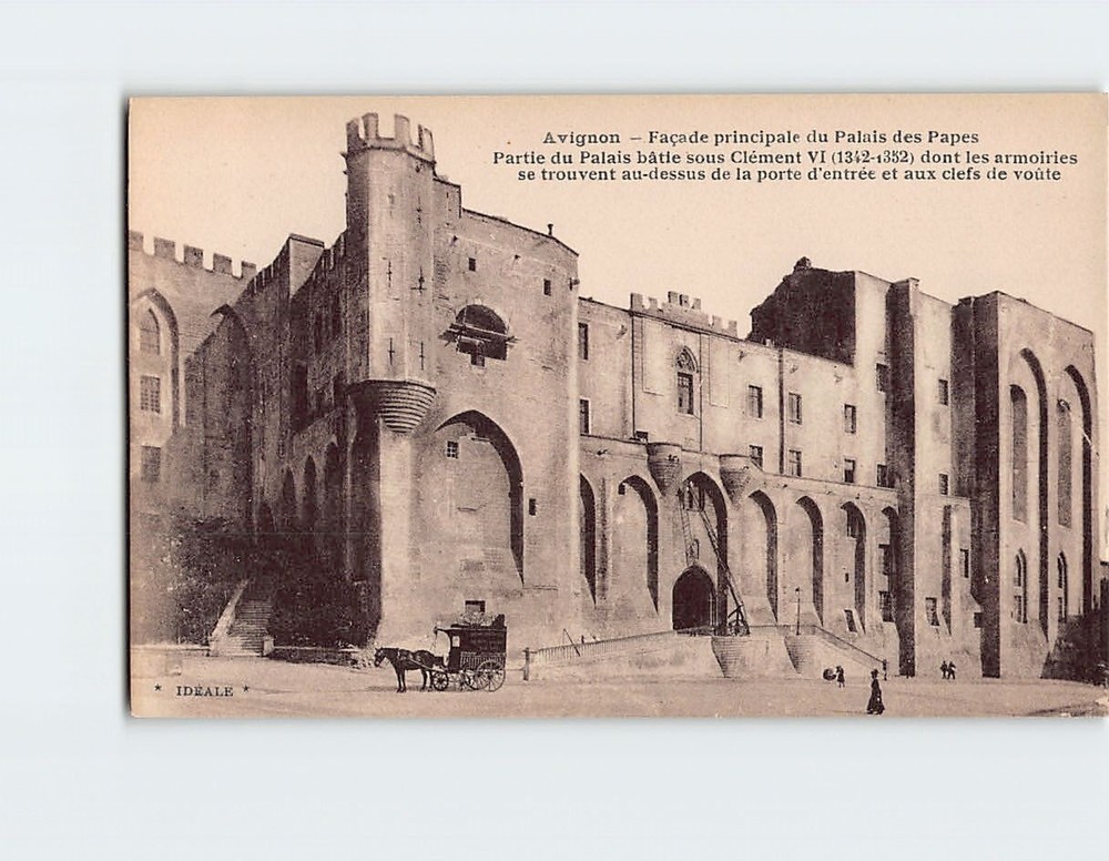 Postcard Main Facade of the Palais des Papes Avignon France