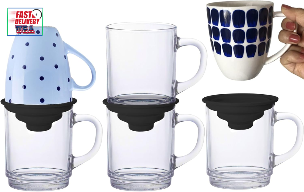 Mug Stacker Kitchen Cabinet Shelf Organizer for Cupboard and Pantry Organization