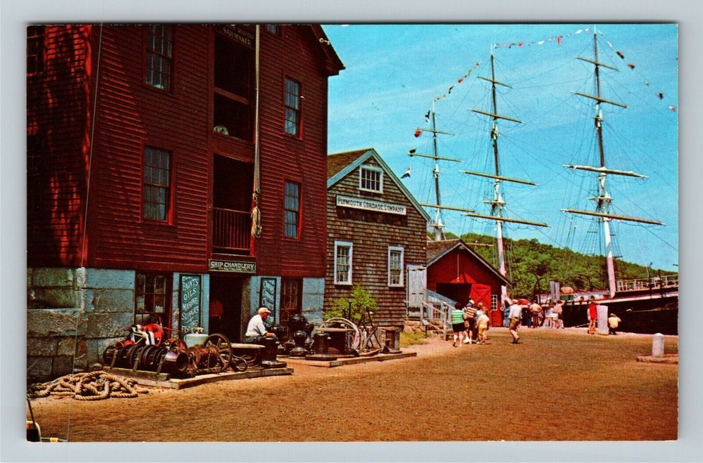 Mystic Seaport CT-Connecticut, Charles W. Morgan Whaling Ship Vintage Postcard