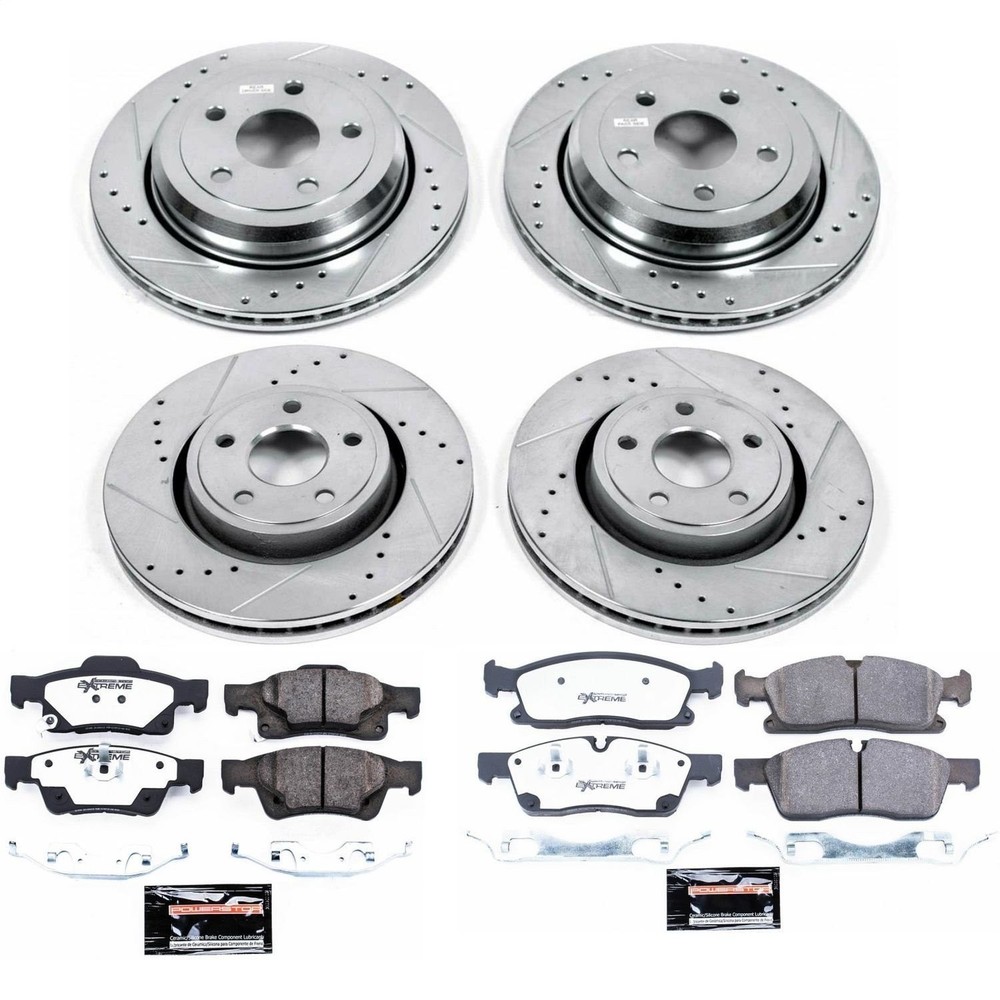Power Stop K6537-36 Z36 Severe-Duty Truck And Tow 1-Click Brake Kit Front And Re