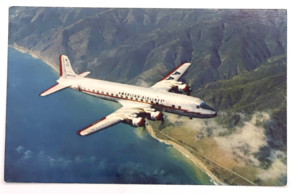 Vintage AMERICAN AIRLINES Aviation Advertising Postcard 