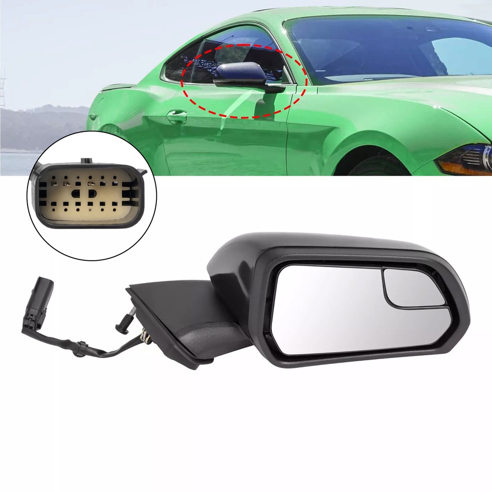 Black Power Mirror 3 Pin For Ford Mustang 15-20 #FR3Z17682M-PFM Passenger Side