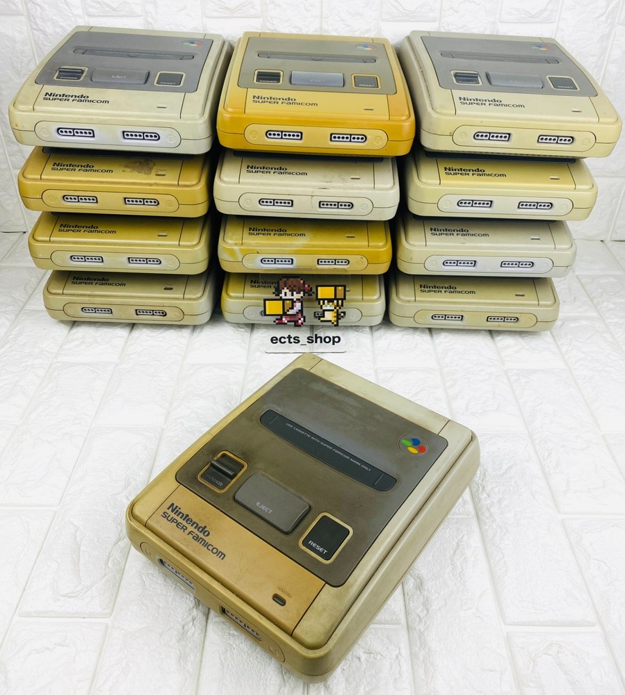 Nintendo Super Famicom Console ONLY Tested Working Yellowed Japan SNES SFC