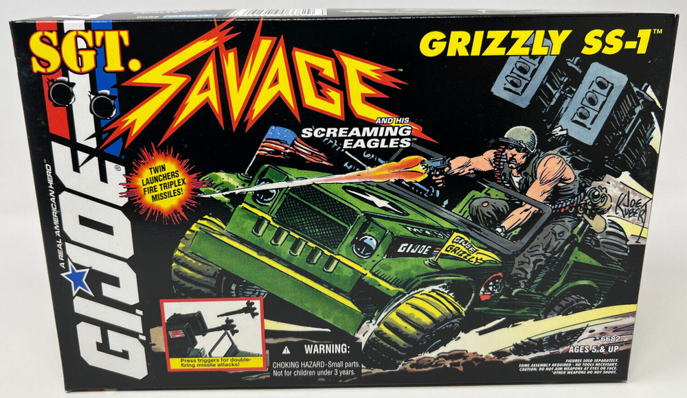 GI Joe 1994 Sgt Savage Grizzly SS-1 Military Jeep Command Vehicle New Sealed VTG