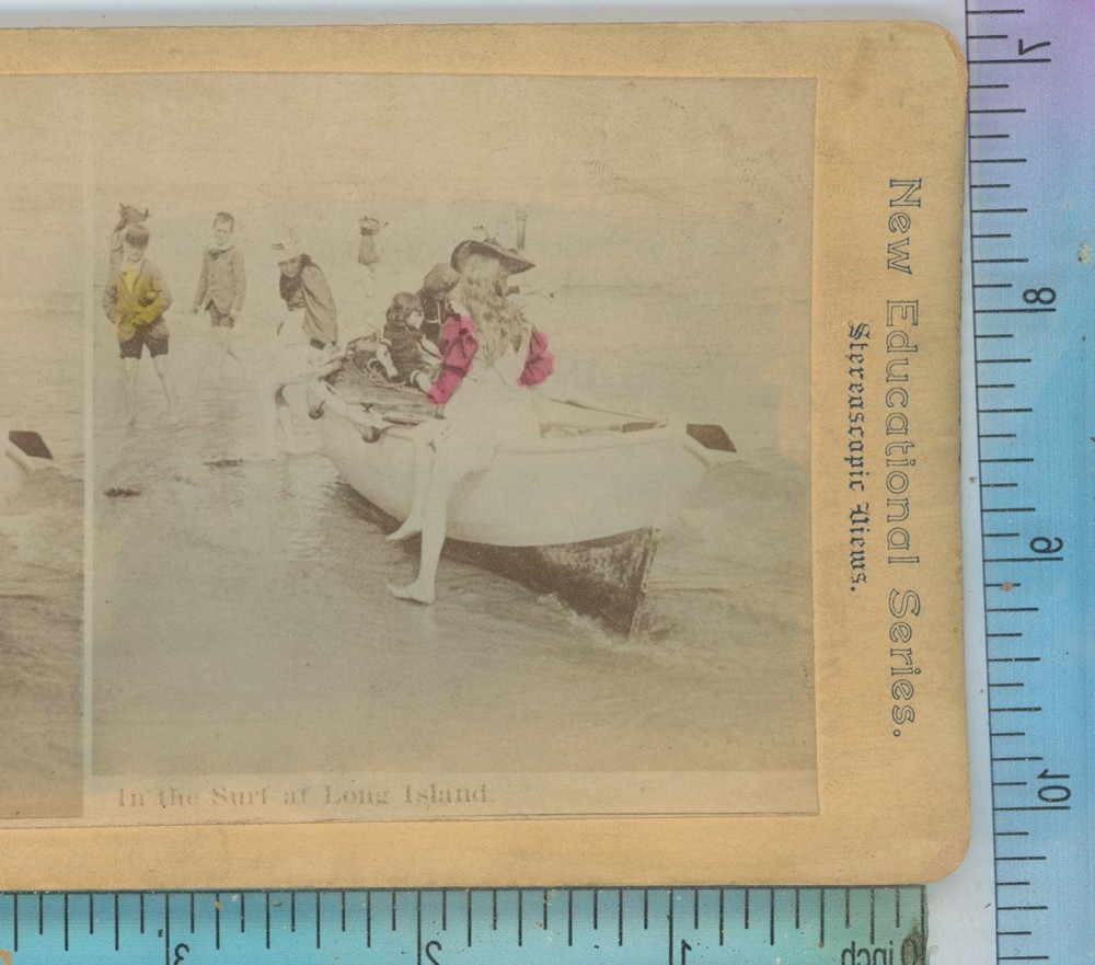 Surf of Long Island NY New York Stereoview