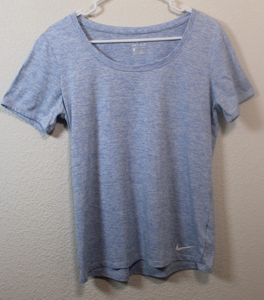 Nike Dri-Fit Tee T-Shirt Women's Size Medium Short Sleeve Blue Regular Fit
