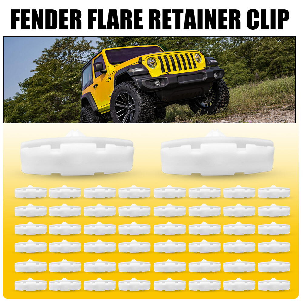 50-Pack Fender Flare Retainer Clips for 2020 Jeep Gladiator JT & 2018-2020 Wrangler JL - Durable Replacement Parts