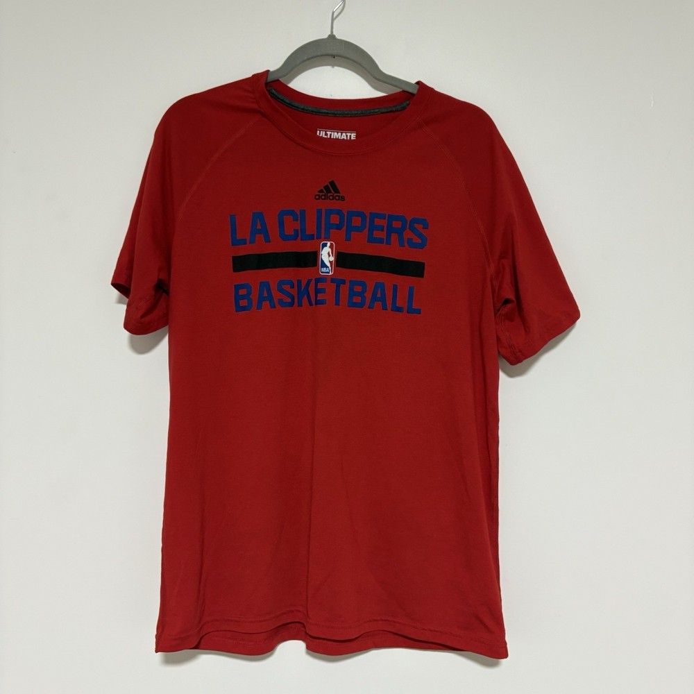 Men’s Size Large Clippers NBA  T-Shirt Adidas Red