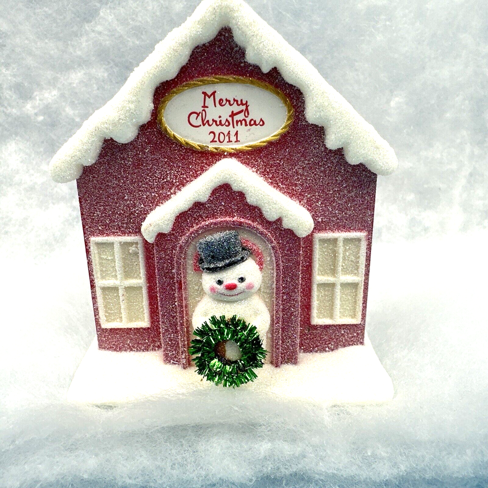 2011 Hallmark Keepsake Welcome Christmas Snowman Wreath Ornament Special Edition  