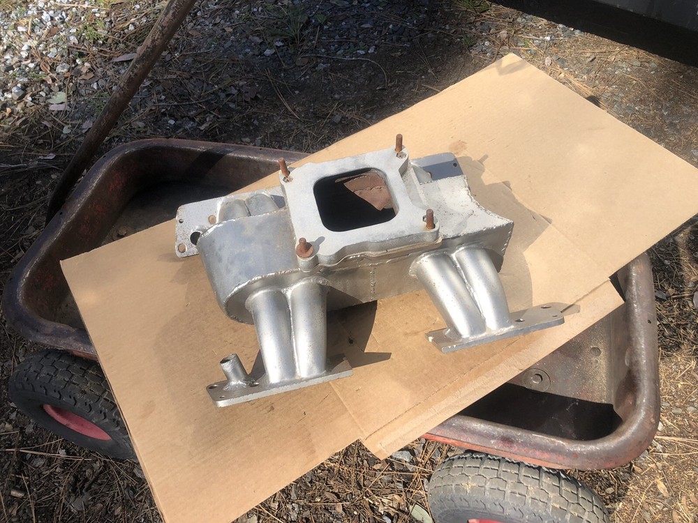1961-1964 Pontiac 4 Barrel Intake Manifold Steel Custom Rat Rod Hot Rod Part