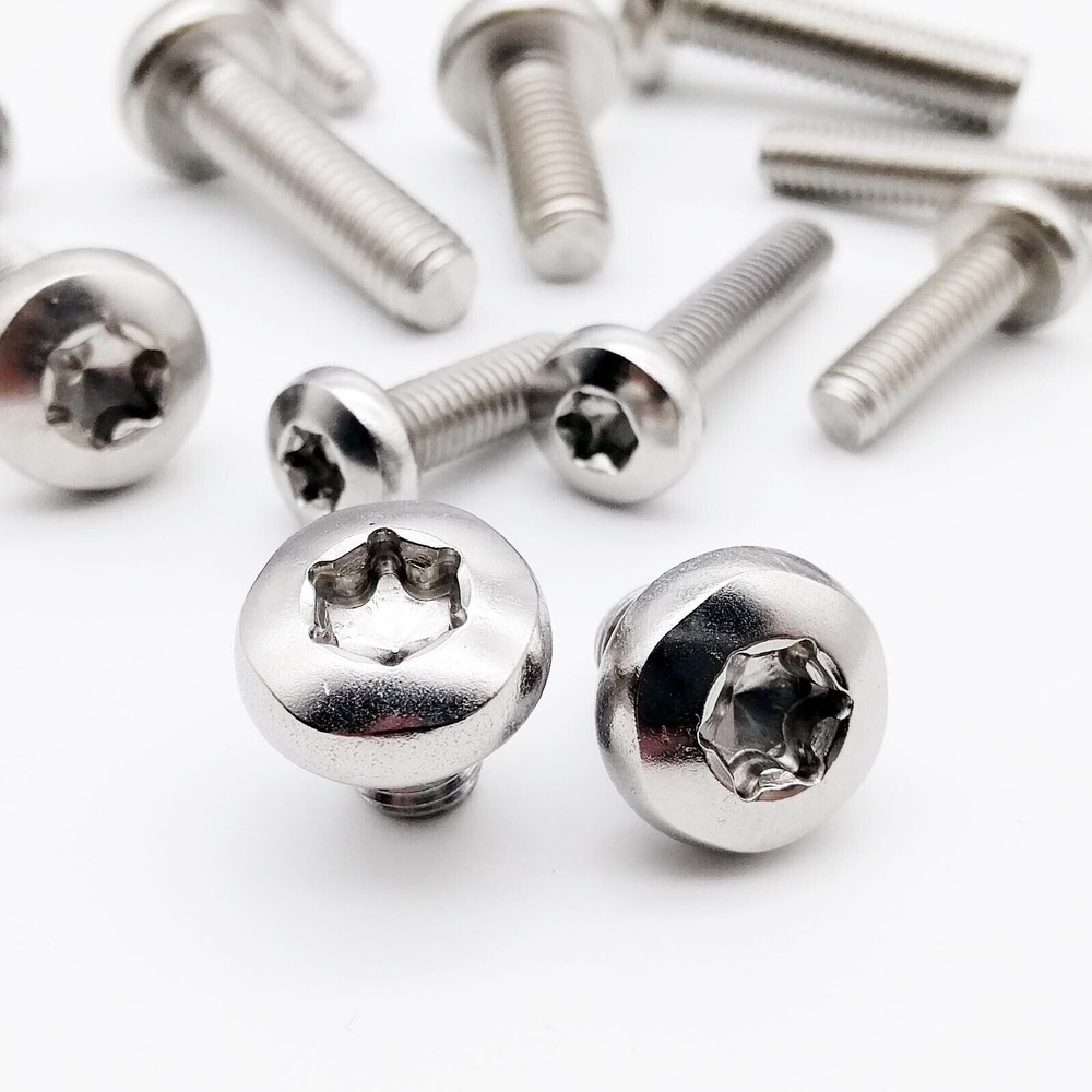 10/50pc M2-M6 304 stainless steel GB2672 Six-Lobe Torx Pan Round Head Screw Bolt