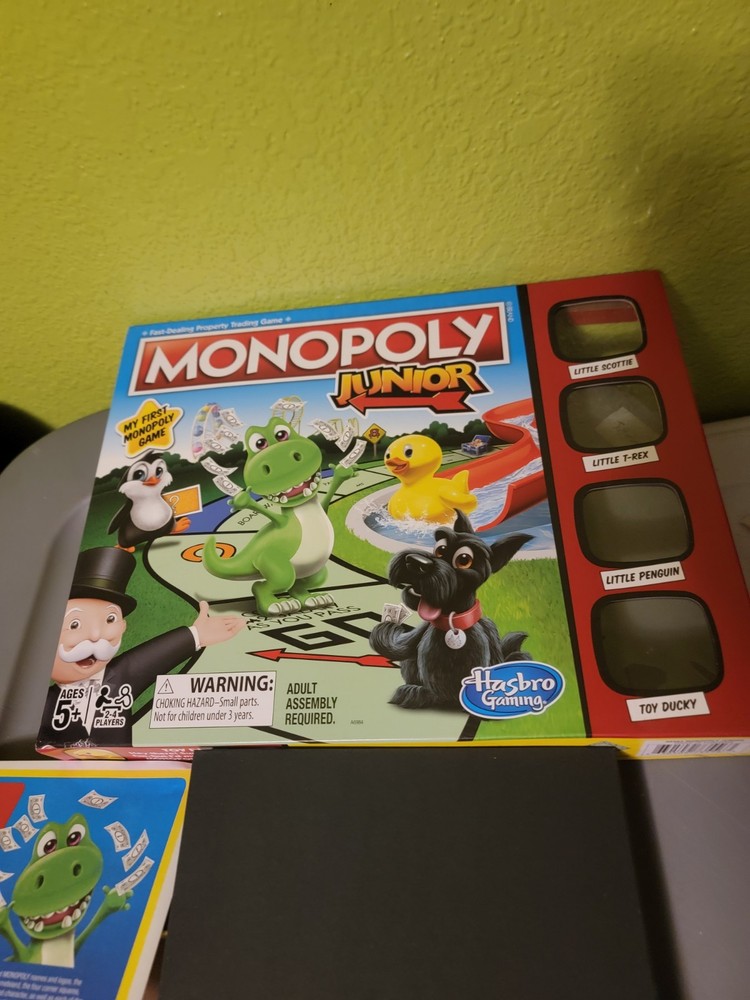 Hasbro Monopoly Junior- Scottie, Duck, Penguin & T-Rex Board Game