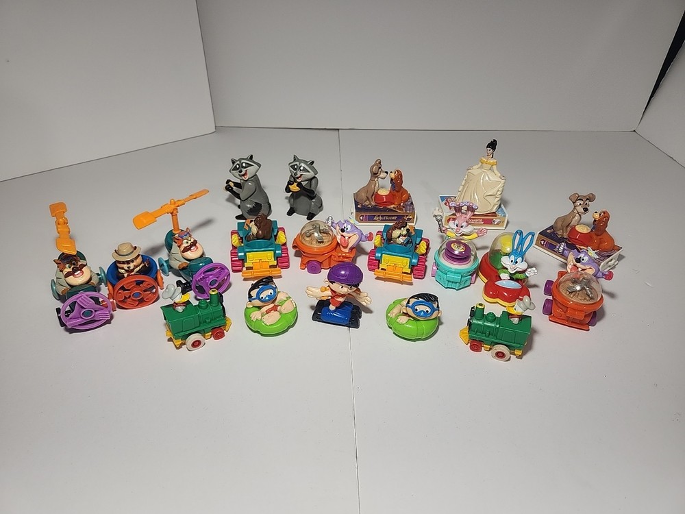 Vintage Mix 1992/1993 McDonalds Happy Meal Toys W/ Wheels Figure Lot of 19