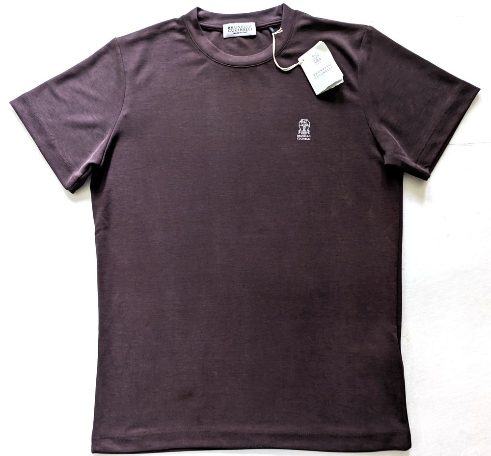 Brunello Cucinelli Mens Brown Cotton T-Shirt Size Xl