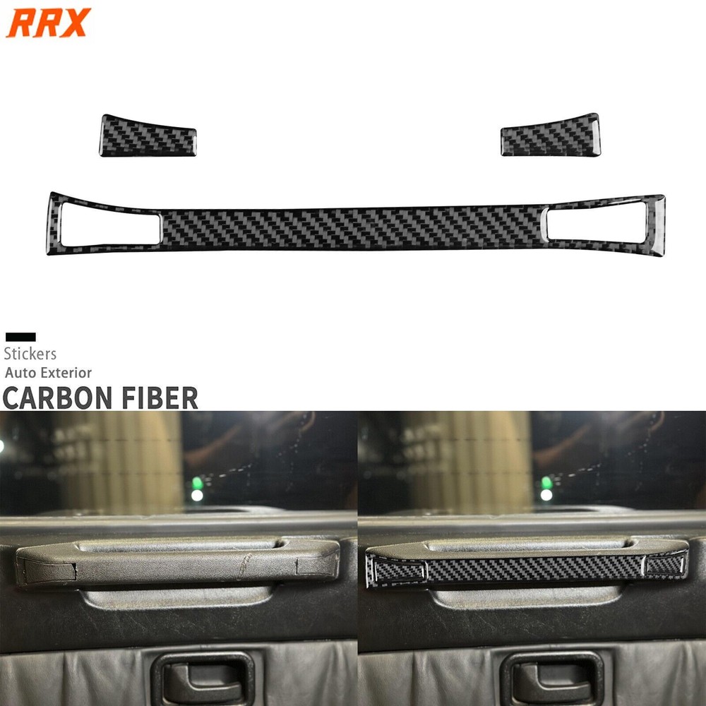 3x Real Carbon Fiber Rear Tailgate Handle Cover For Benz G-Class W463 G63 04-12