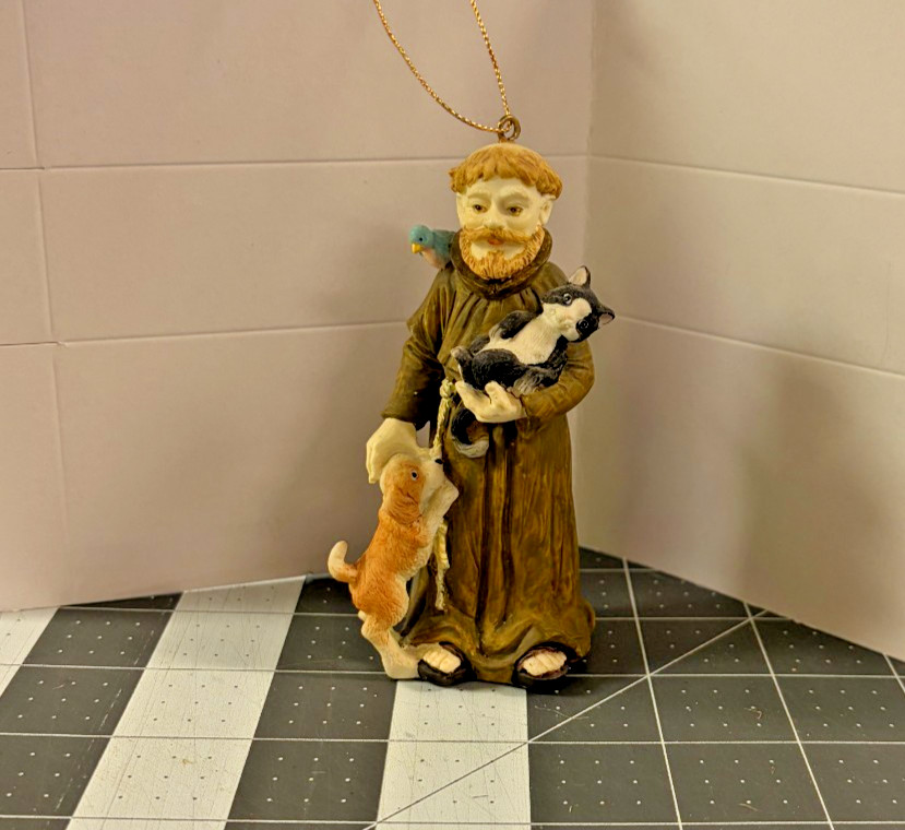 Vintage NOS St Francis of Assisi  Ornament from Roman, Inc.1995