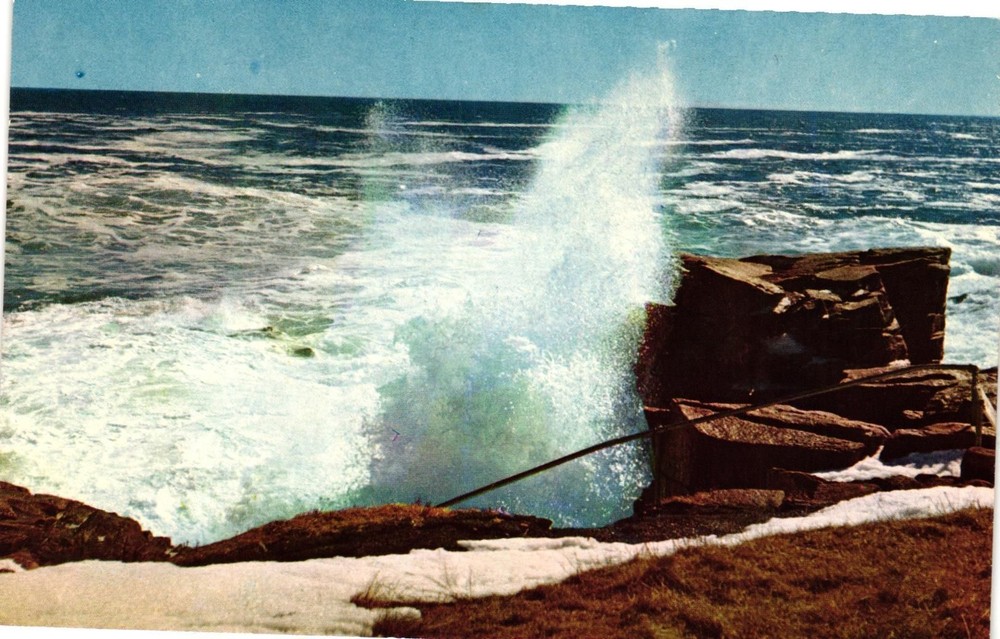 Vintage Postcard- THUNDER HOLE, ACADIA NATIONAL PARK, MT. DESERT ISLAND, ME.-image
