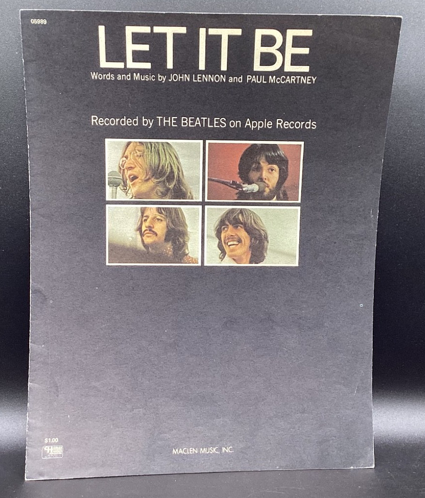 Vintage Sheet Music LET IT BE (1970) Lennon & McCartney, The Beatles