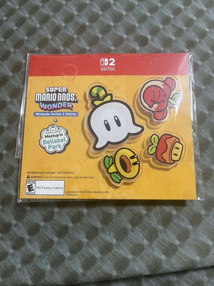 Super Mario Bros Wonder Acrylic Pin Set - PAX East 2026 Nintendo Bellabel Park
