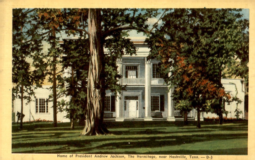 The Hermitage, Home of President Andrew Jackson, Nashville, 1819 Postcard