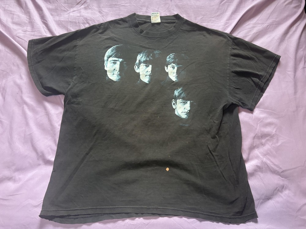 Vintage Delta Shirt Mens XL Black The Beatles 1993 Faces Graphic Band Tee