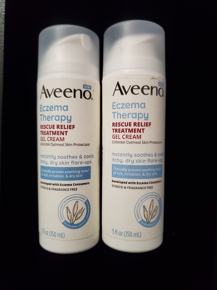 Aveeno Eczema Therapy Relief Gel Cream 5oz Oatmeal Twin Pack