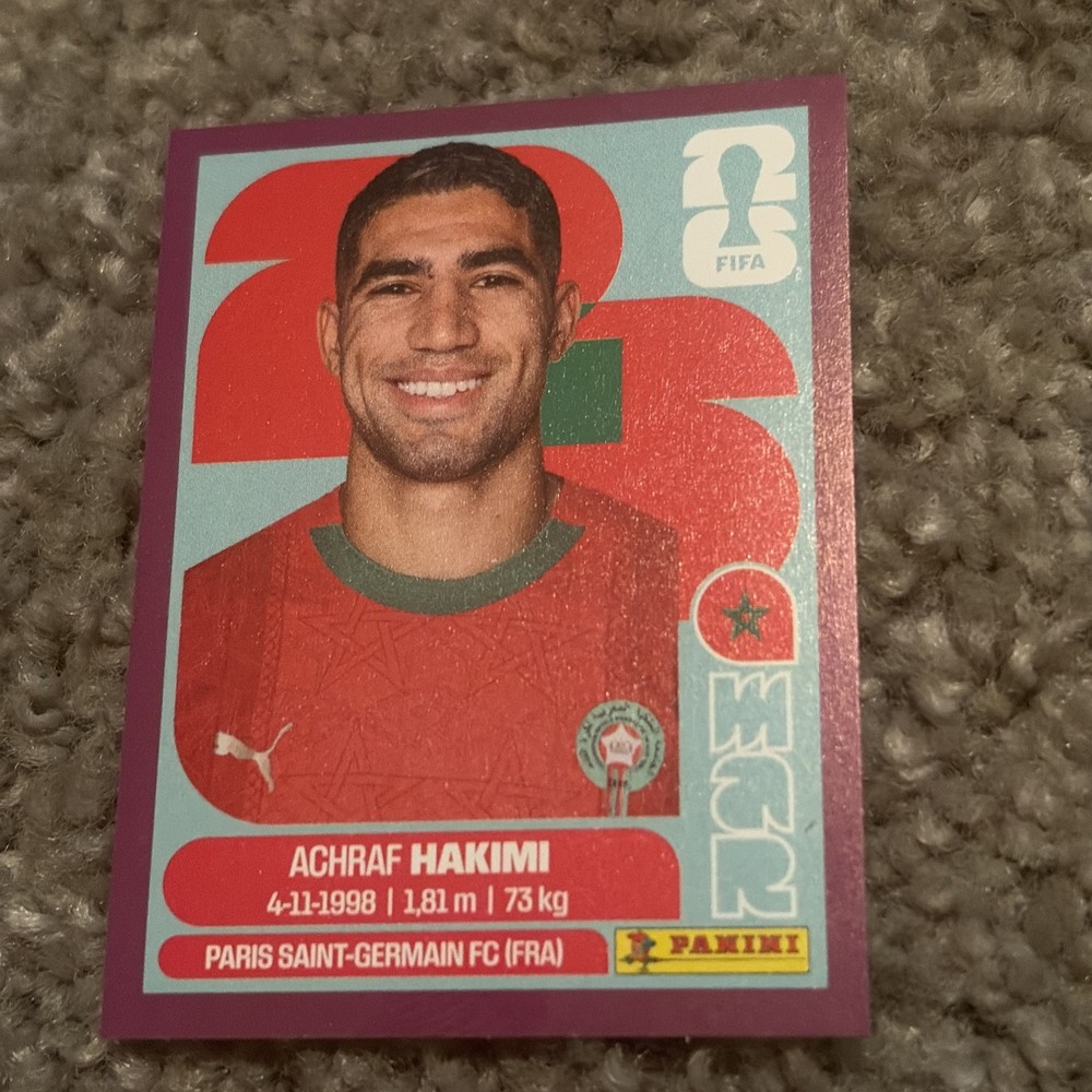 ACHRAF HAKIMI - MAR 4- PURPLE PARALLEL - FIFA 2026 World Cup Sticker