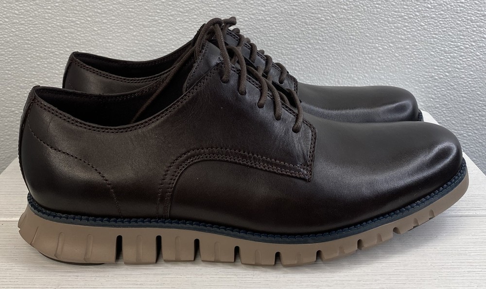 Cole Haan ZeroGrand Derby Mens Size 10.5 Dark Chocolate Remastered Plain Toe
