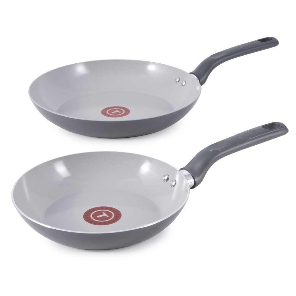 T-fal Easy Care Ceramic Non-Stick Frypan Set 8 & 10.5 Inch Grey