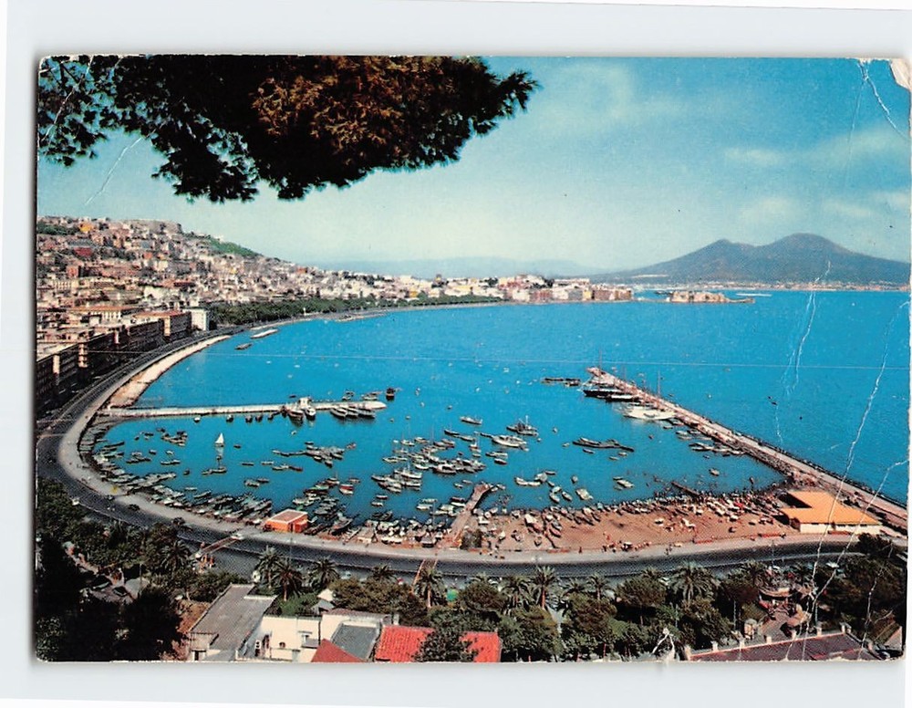 Postcard Panorama Naples Italy