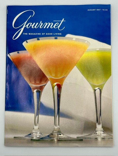 Gourmet Magazine August 1987 Food Wine Recipes Vintage Ads Bally Virginia Slims
