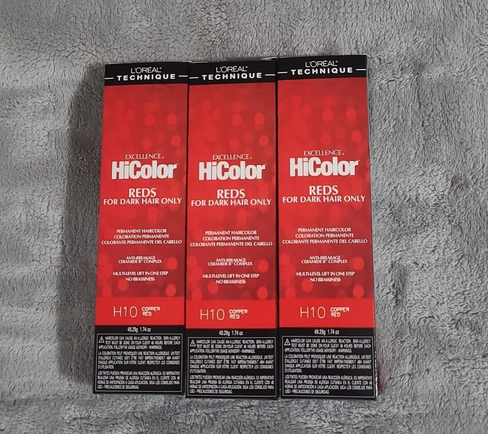 L'Oreal Excellence HiColor for Dark Hair 1.74oz Red (3 Pack)