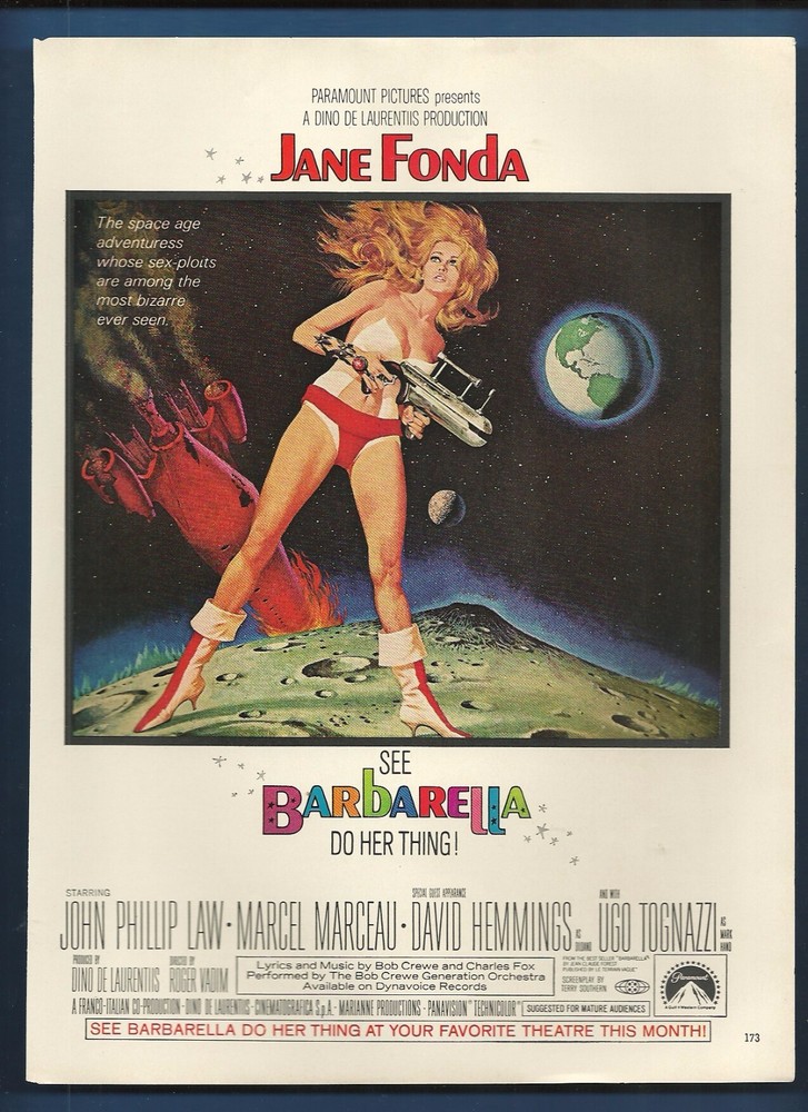 Vintage 1968 Barbarella Classic Sci-Fi Jane Fonda 8.5