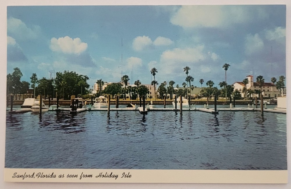 26114A1 Chrome 5.5 x 3.5 Sanford Florida Lake Monroe Holiday Isle