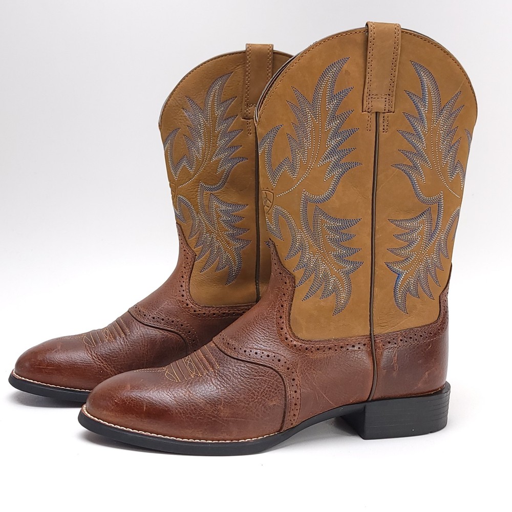 Ariat Heritage Stockman Western Leather Cowboy Boots for Men Size 11 D Brown 10002252