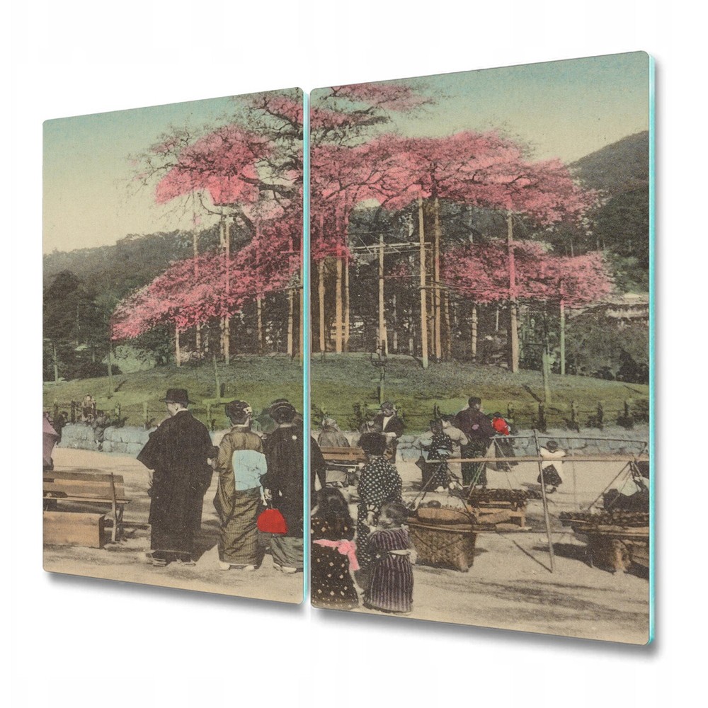 Glass Chopping Cutting Board Worktop Saver Japanese Afternoon Art 2x30x52
