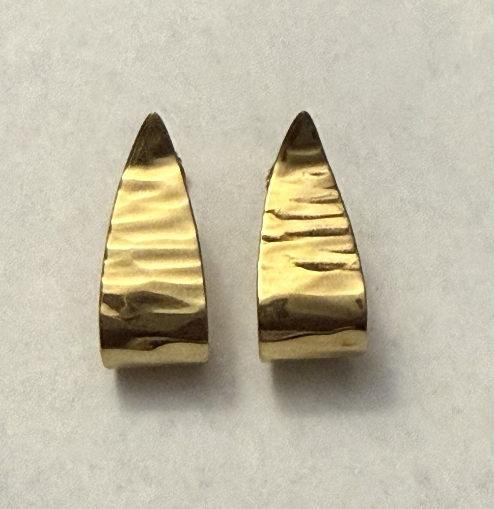 Napier Vintage Gold-Tone Ridged Screw/Clip-On Earrings