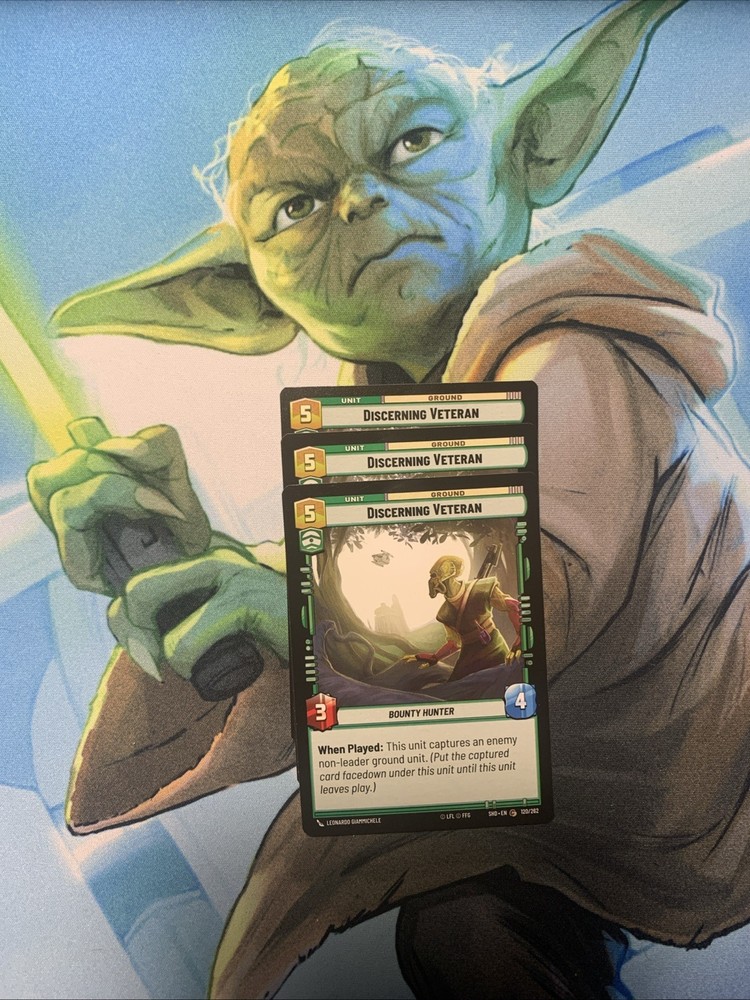 x3 Discerning Veteran ~ Shadows of the Galaxy (SHD) Star Wars Unlimited (SWU)