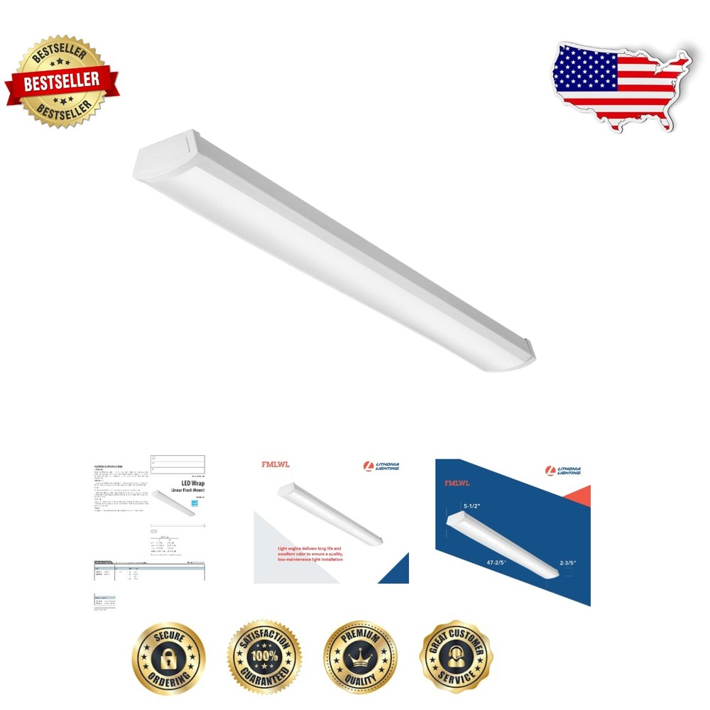 3500K Bright LED Flush Mount Light for Laundry Garage Utility Rooms  