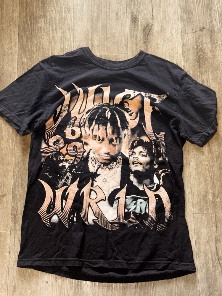 Juice WRLD 999 Graphic T-Shirt Black Rap Hip Hop Merch Tee Mens Medium