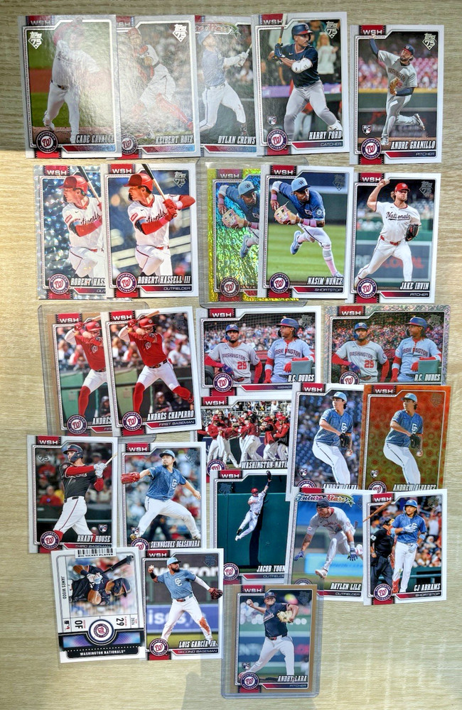 2026 Topps Washington Nationals 25 Card Team Lot Wood Crews Abrams + Numbered