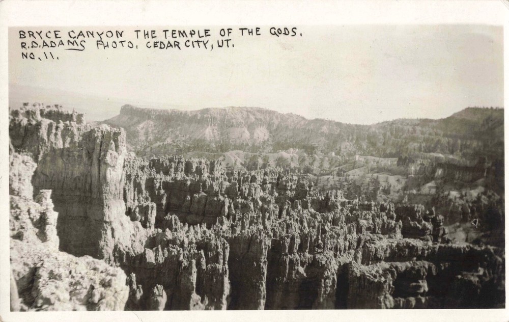Bryce Canyon Temple of the Gods Cedar City Utah UT c1910 Real Photo RPPC